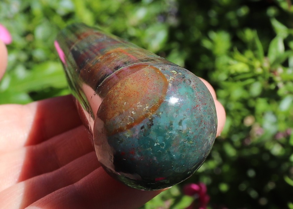 Polished Bloodstone Massage Wand (BLD91)