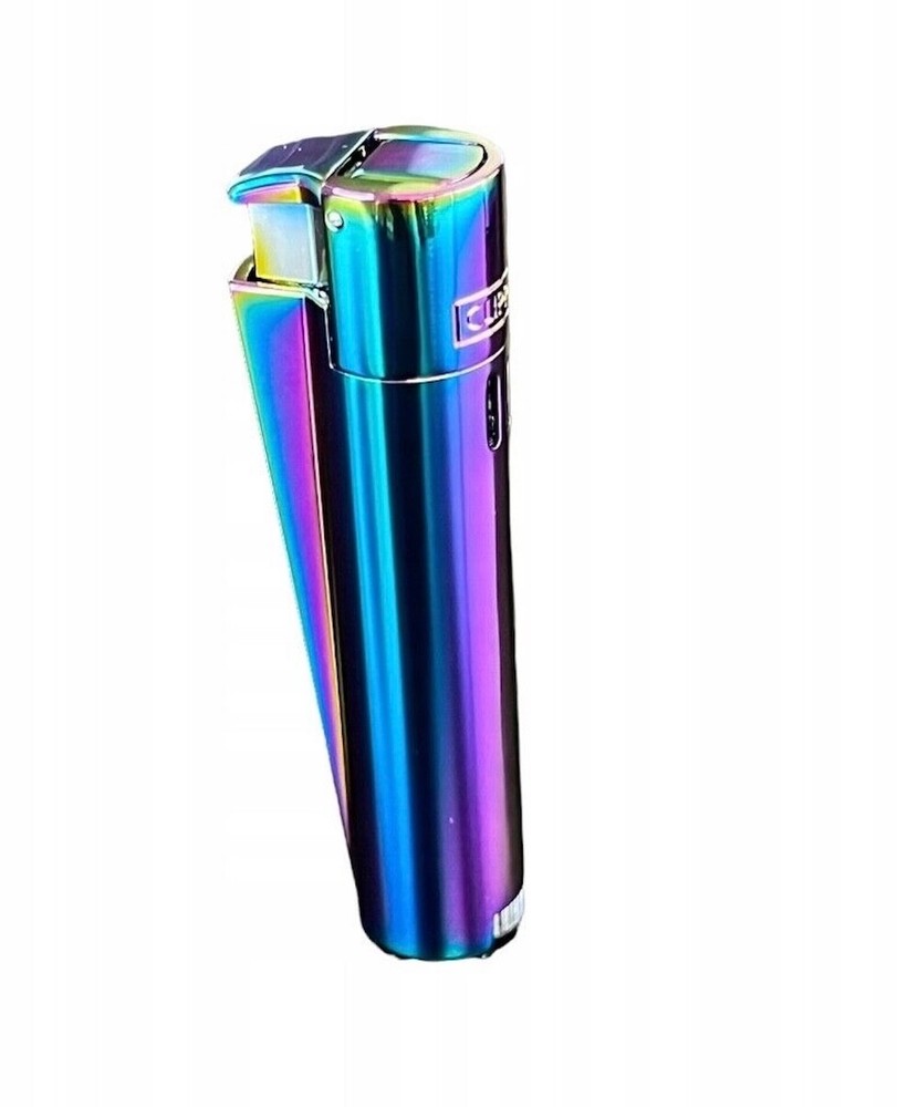 🔥 Clipper Classic Icy Rainbow Lighter – Premium Refillable Windproof Flame