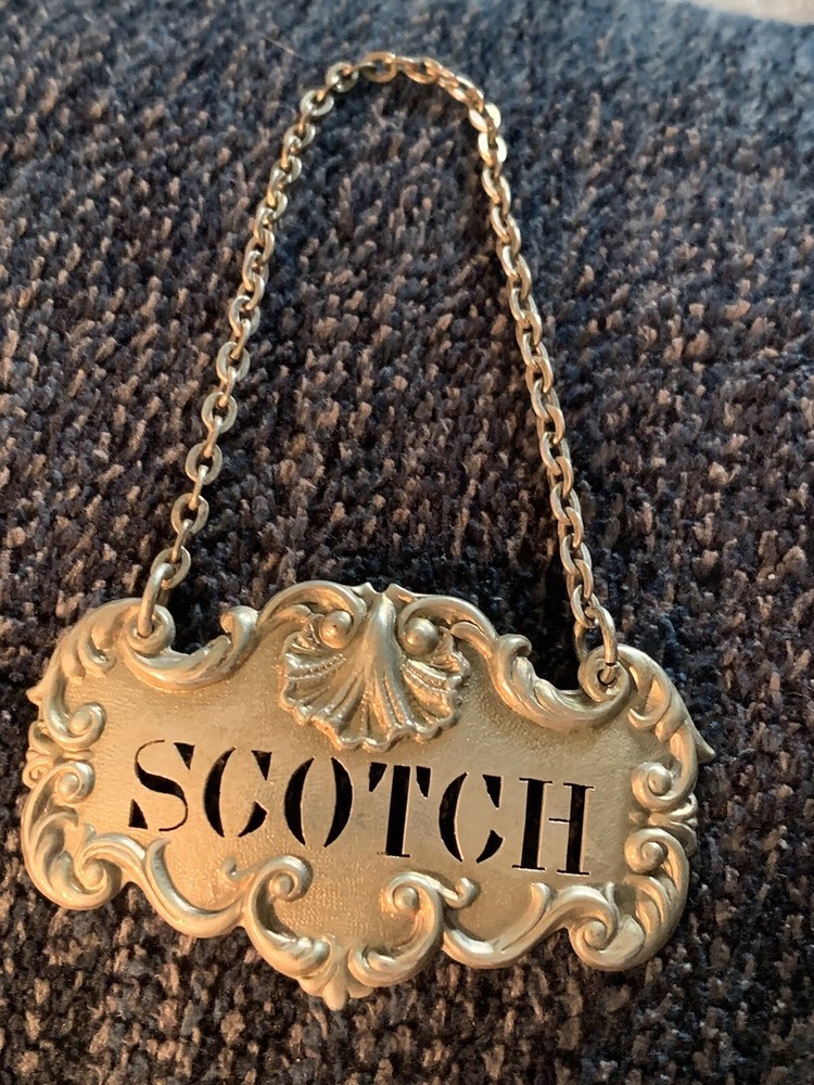 Sterling Silver Decanter Label Scotch
