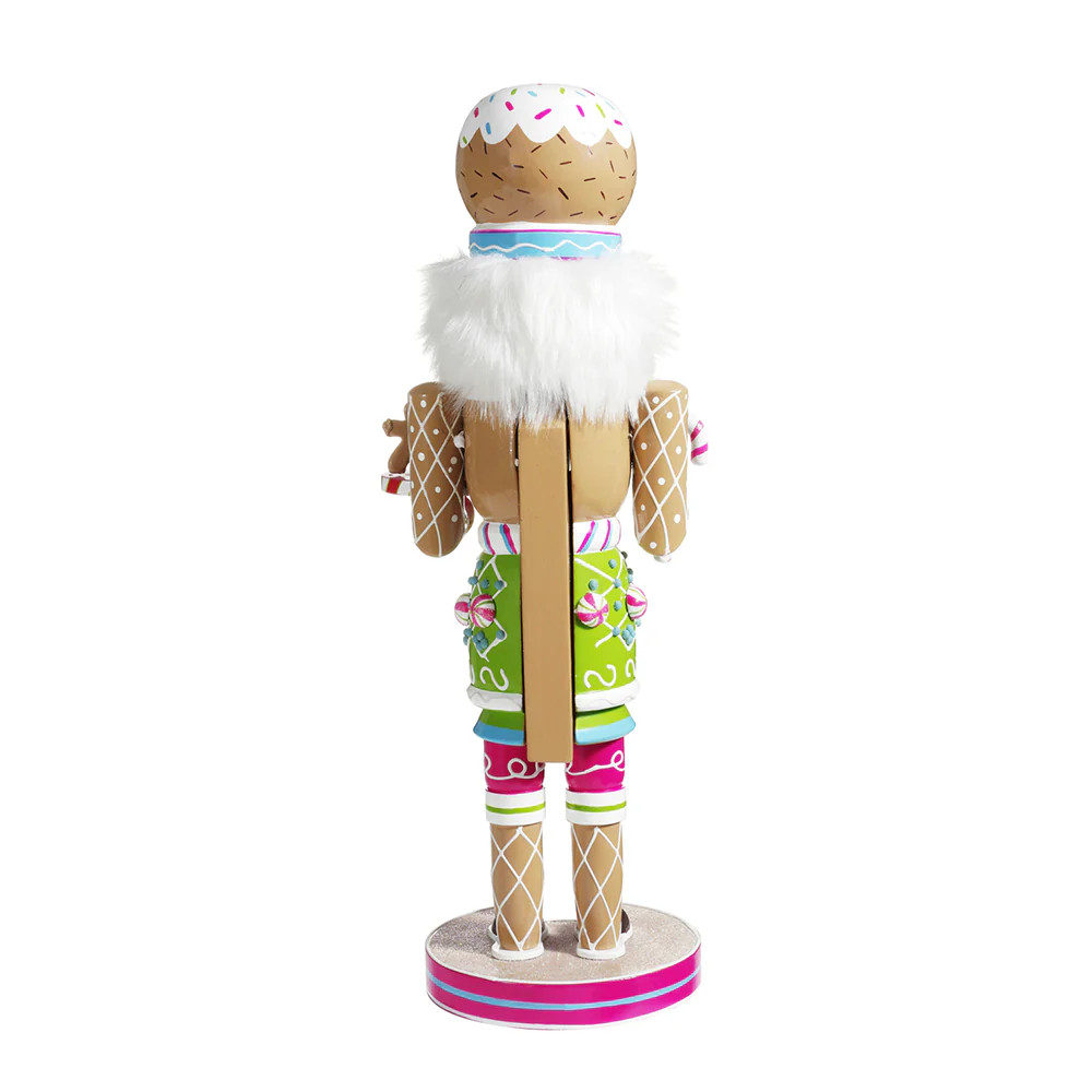 16" Gingerbread Pink House Nutcracker