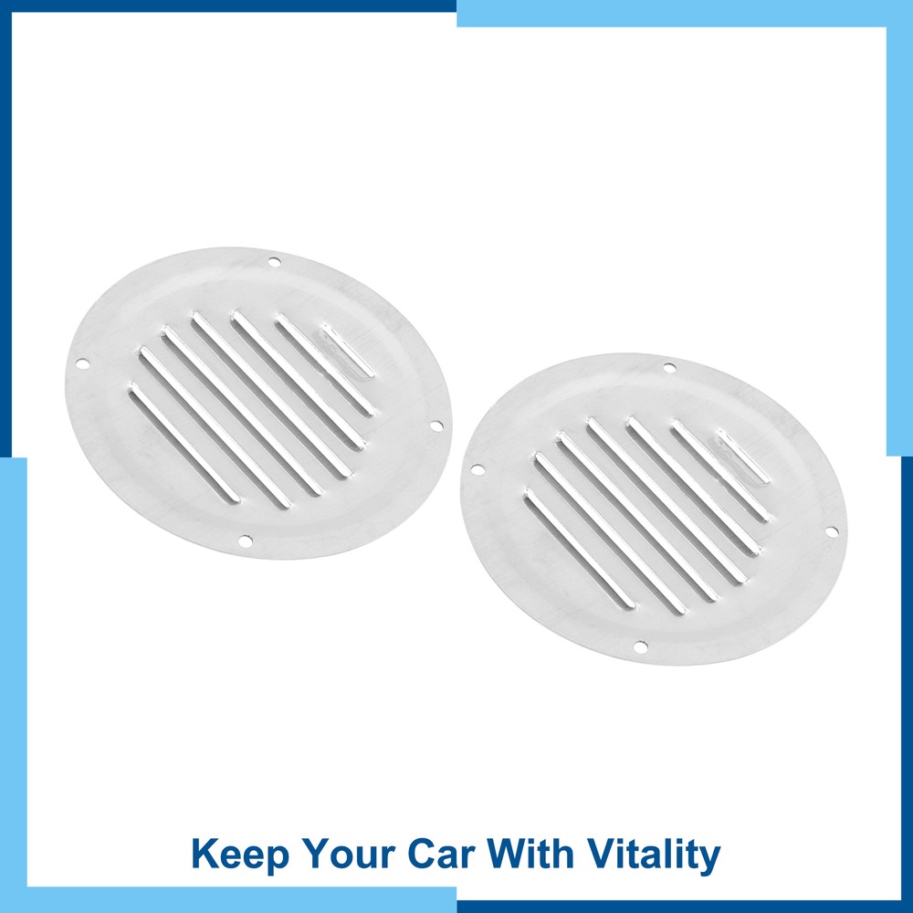 Universal Pack (2) 5” Round Marine Boat Louvered Ventilation Vent Panel Cover