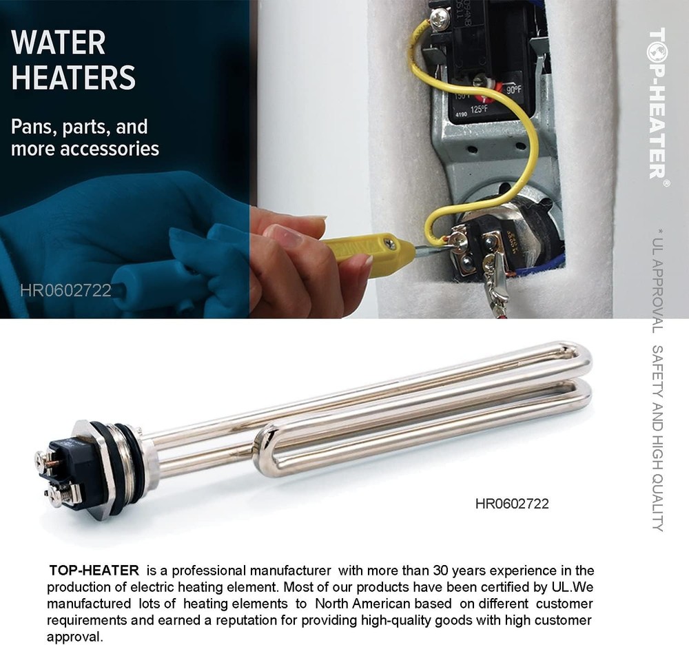 Water Heater Element Replacement 4500W 240V,Screw-in Foldback Element 02722 b...