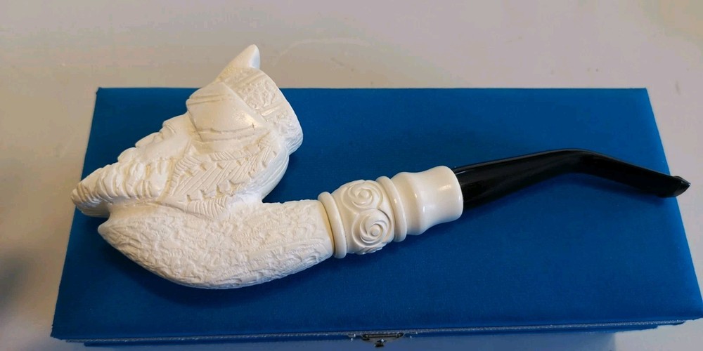 NEW Unsmoked  Meerschaum  Pipe With Box(Sultan Head)