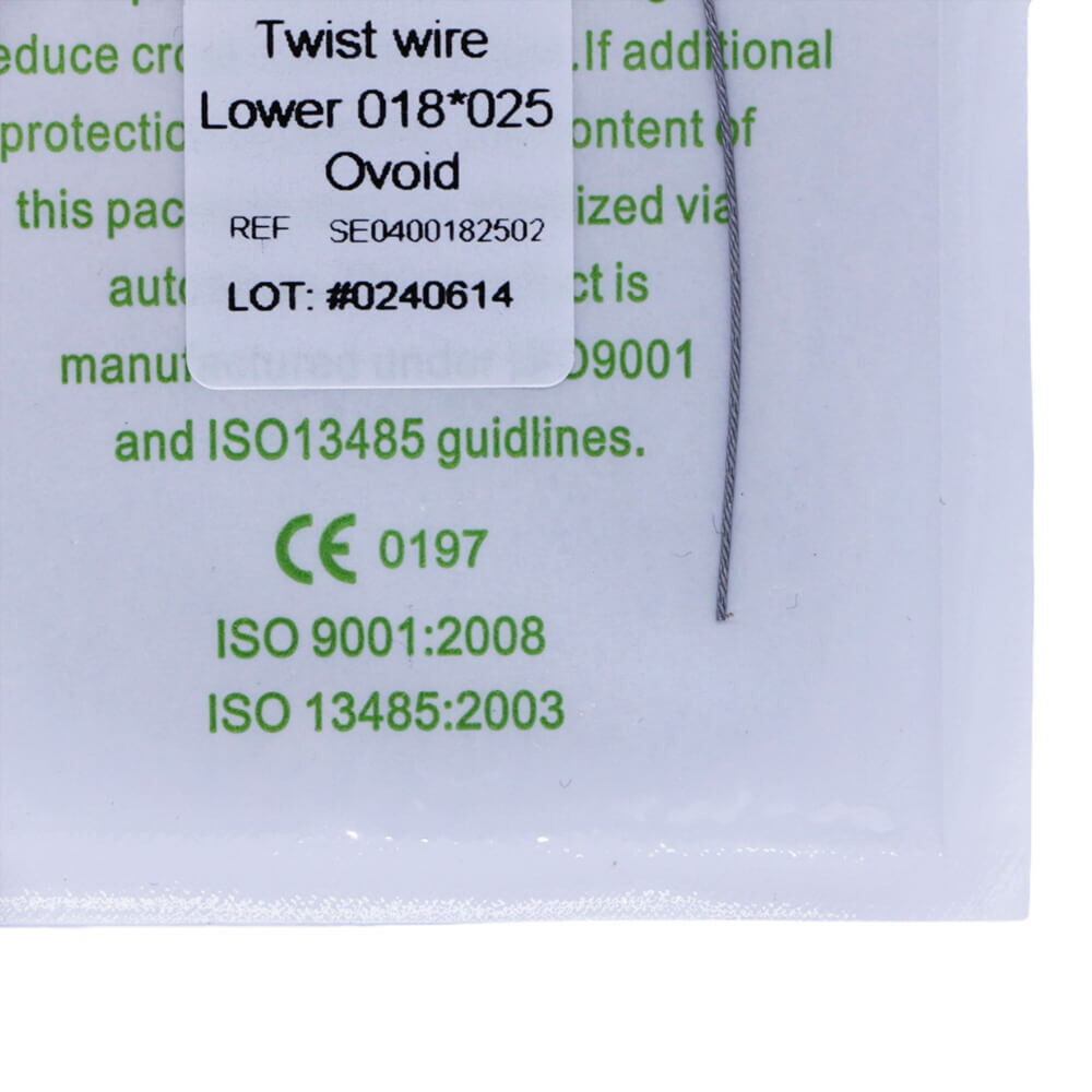 1 Pack Orthodontic NiTi Rectangular Wire 0.018x0.025 Lower Ovoid Form