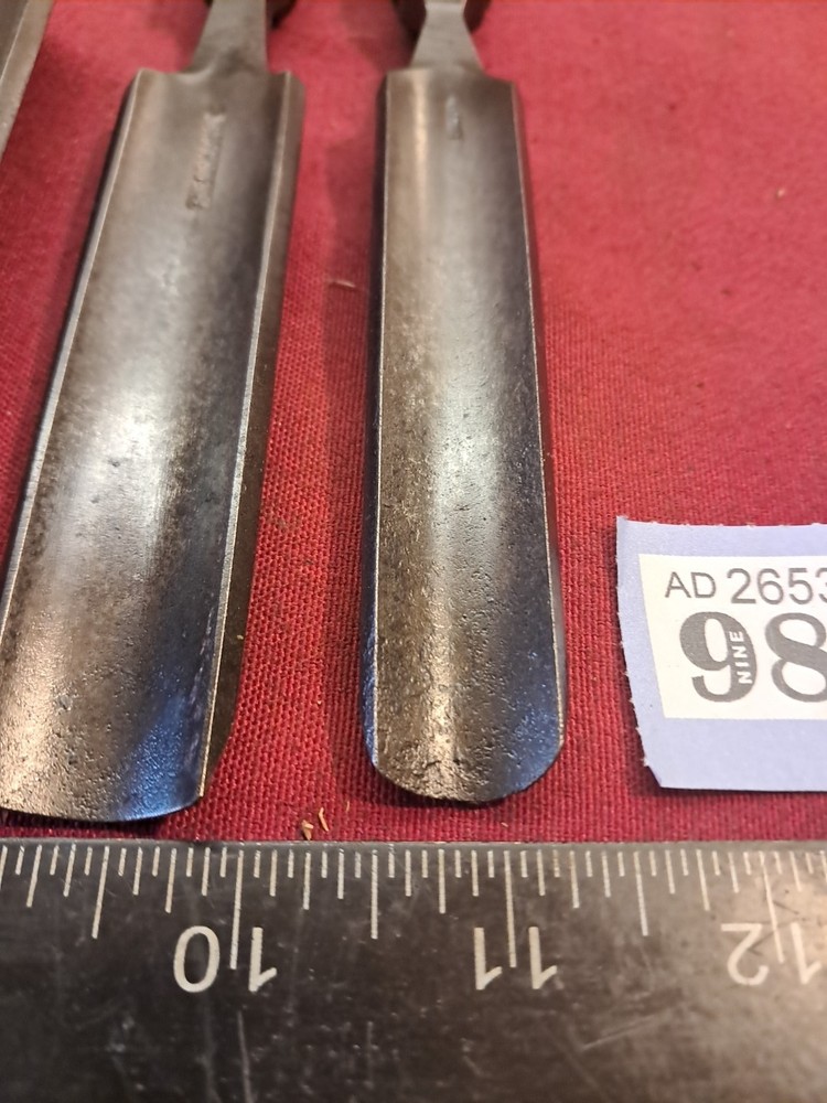 3 Pieces of Vintage Carving Gouges 2 x Stormont & Another. Larger Piece 1-1/2"