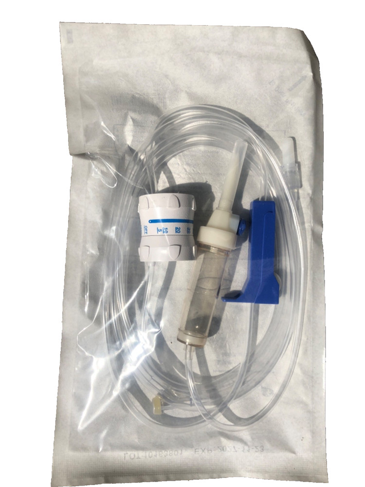 TrueCare administration set with gvs easy drop flow regulator