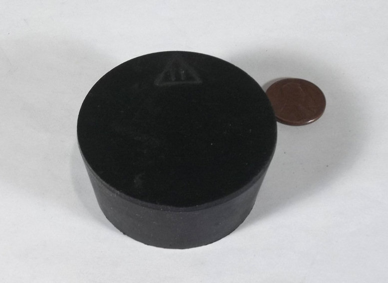 Laboratory Stopper # 11 Solid Black Rubber No Center Hole
