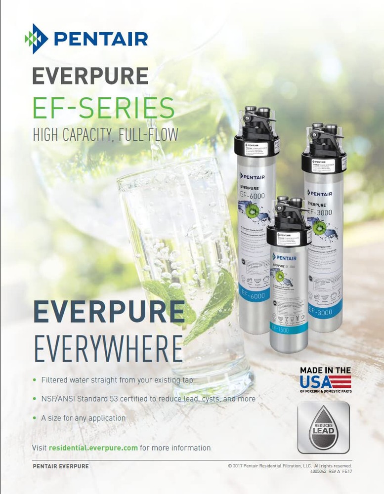 Everpure EV985550 EF-6000 Replacement Cartridge Full Flow Drinking Water System