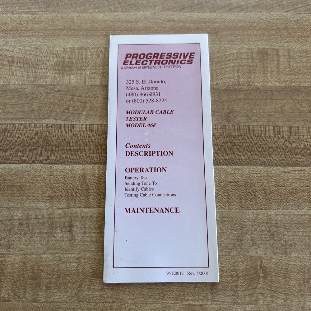 Progressive Model 468R Receiver & 468T Transmitter Tested