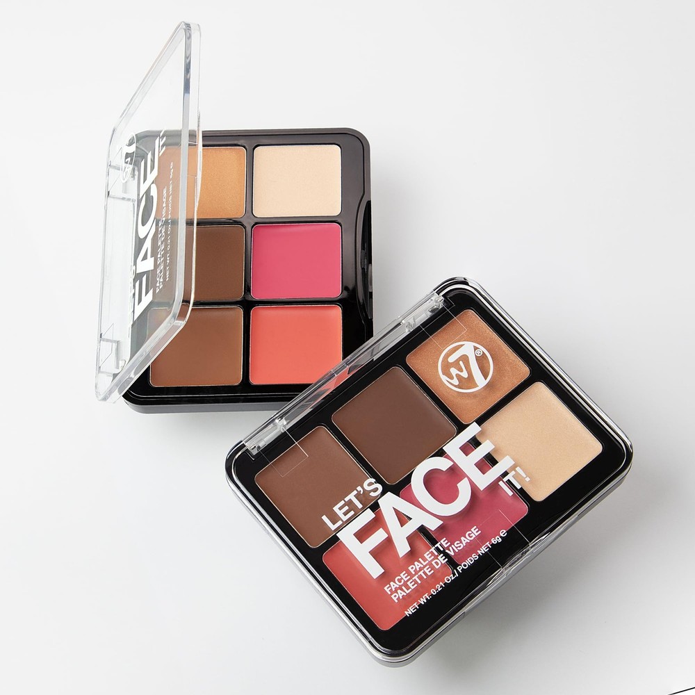 W7 Let’s Face It Cream Palette – Light Soft Glow - -