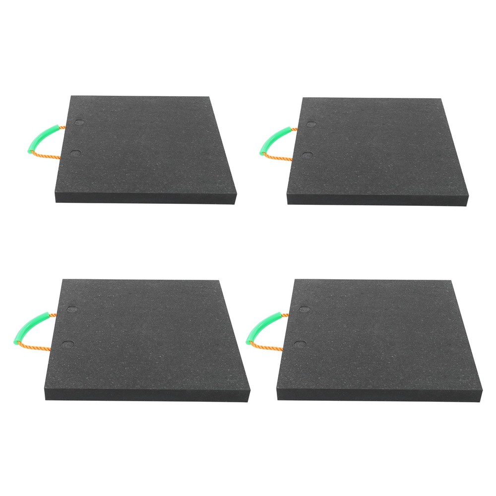4pc Heavy Duty Stabilizing Blocks Outrigger Pads Square Support Pads with Handle