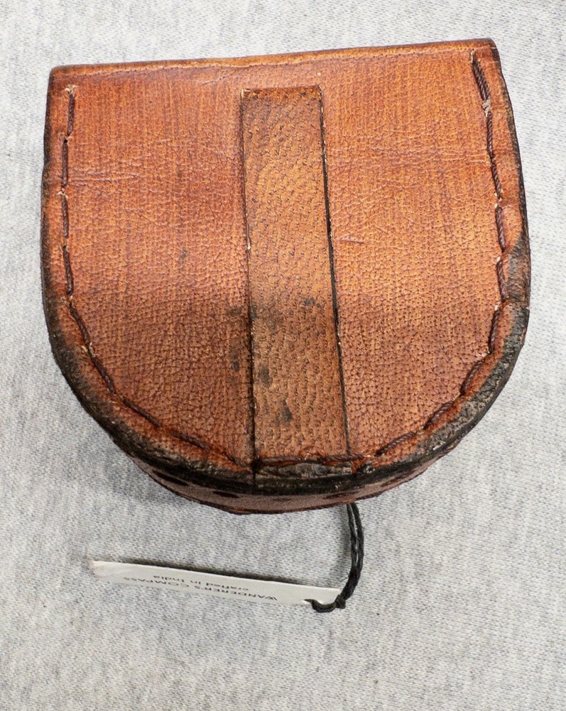 1885 Wanderers Brass Round Pocket Compass With Leather Case Decor Office Study