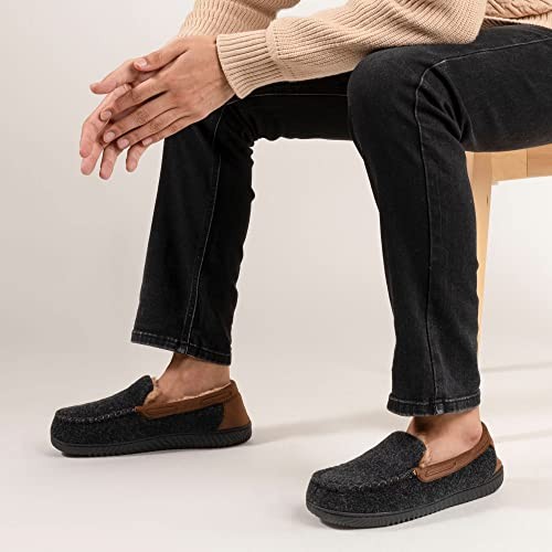 Men's Hearthfire Memory Foam Moc Slipper 12 Black