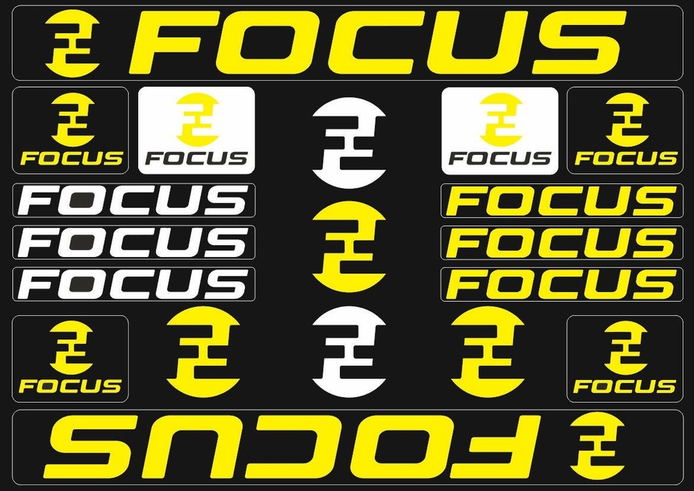 Bicycle Vinyl Frame Stickers – Compatible with FOCUS Bikes – Yellow