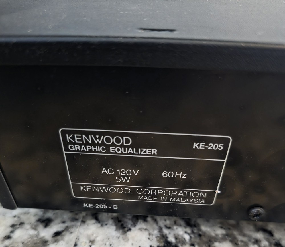 Kenwood KE-205 7-Band Dual Stack Stereo Equalizer POWERS TESTED ONLY