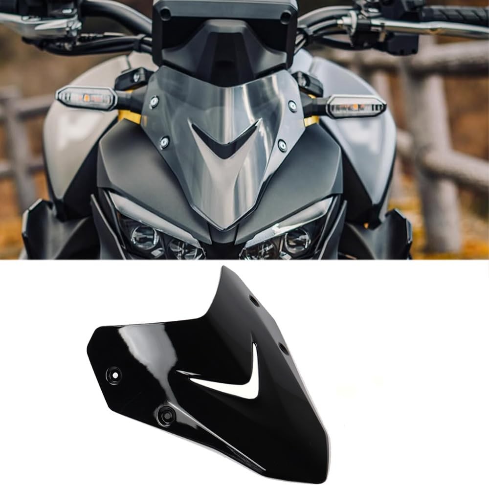 Black Motorcycle Windshield Wind Deflector Windscreen Front Flyscreen