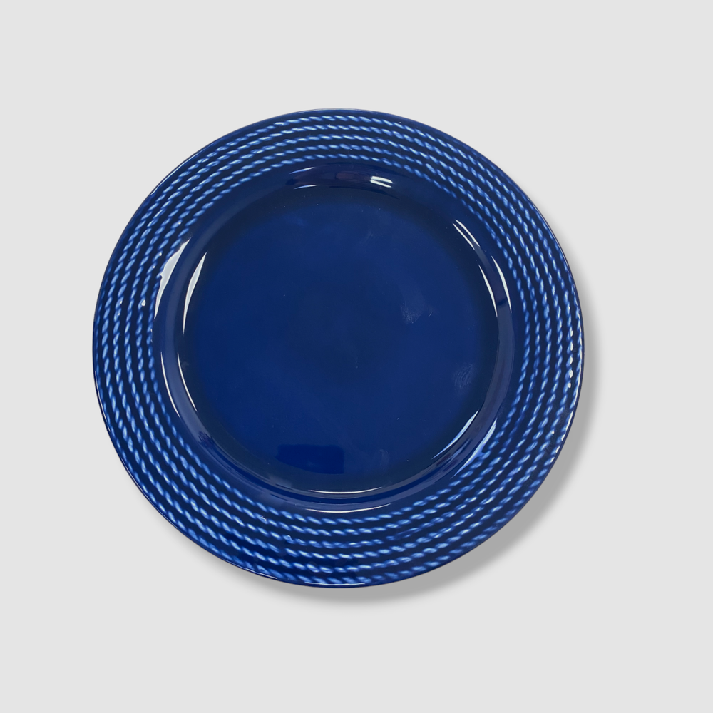 $220 MatCeramica Blue Rope 16-Piece Earthenware Dinnerware Set