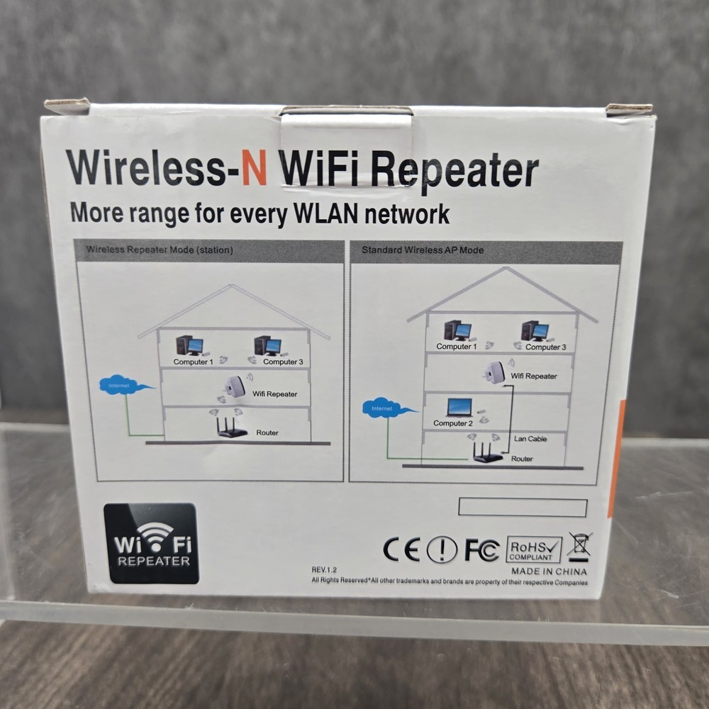 Wireless-N WiFi Repeater Range Extender Boost WLAN Signal