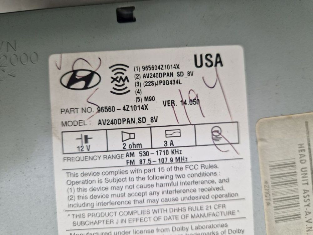 Radio Navigation System Combination Multimedia US Version * Code Not Available