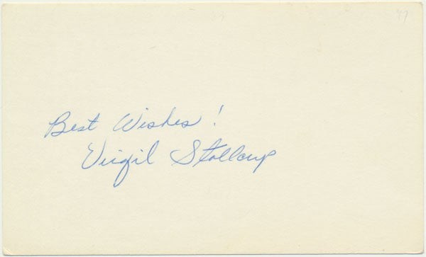 Virgil STALLCUP / Signature and Inscription Signed