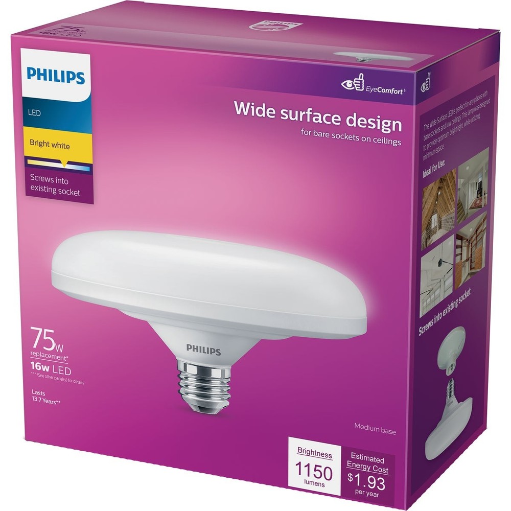 Philips 75W Equivalent Bright White Wide Surface Medium LED Floodlight Light