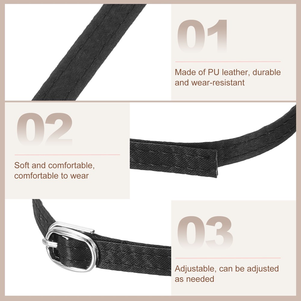 2 Pair Replacement Ankle Strap for Heels Shoe Bands Silk Black