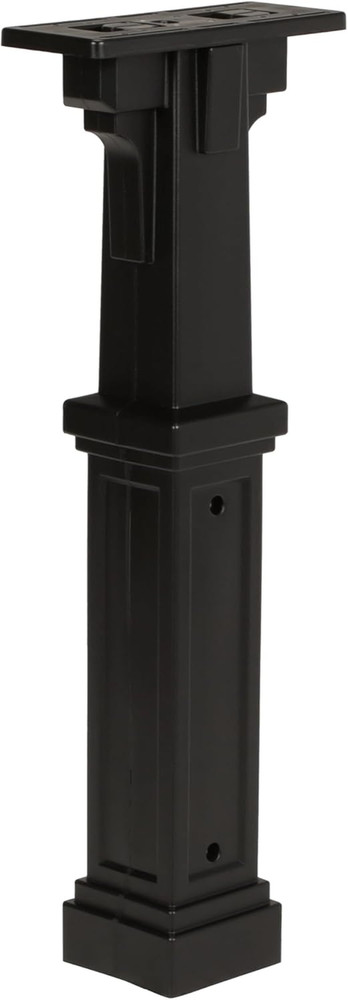 Grand Haven Plastic Mailbox Post, Compatibility Code A, B, C, D, GHP00BAM, Black