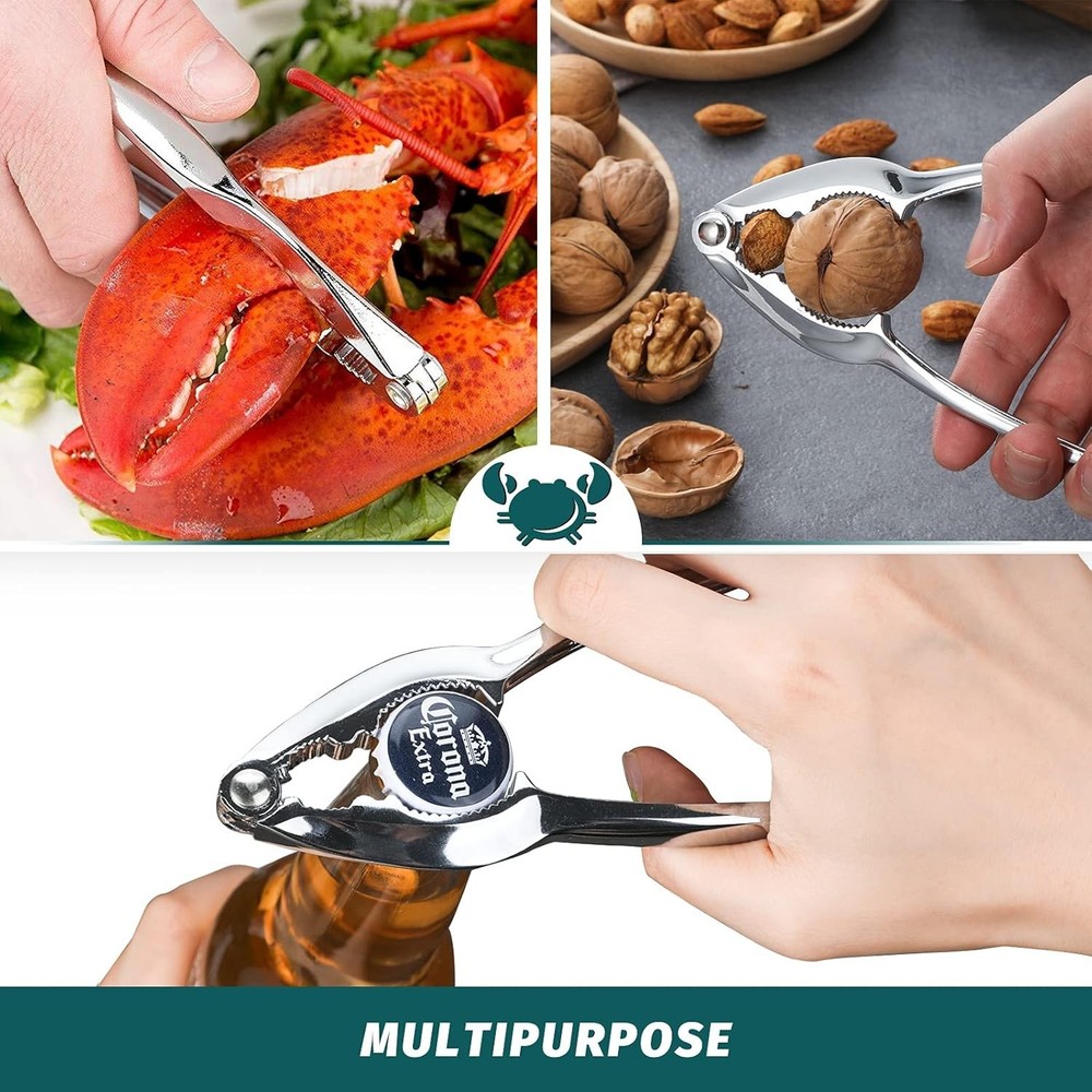 Durable 10-Piece Lobster Cracker & Fork Set - Ergonomic & Dishwasher Safe Tools