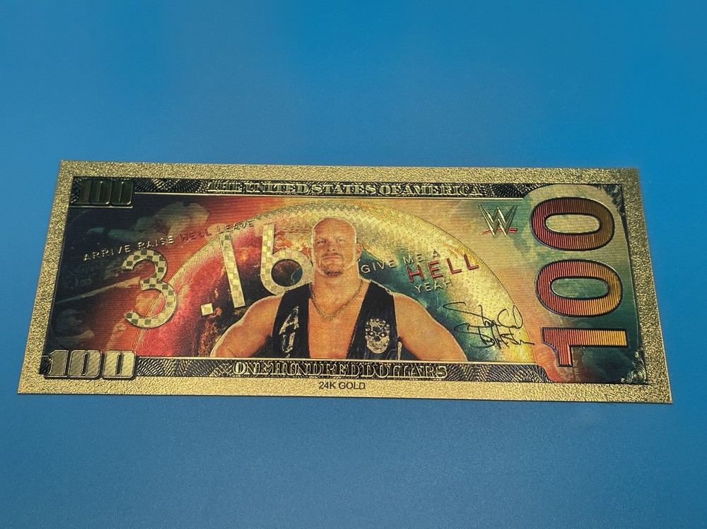 Stone Cold Steve Austin Gold Foil Banknote