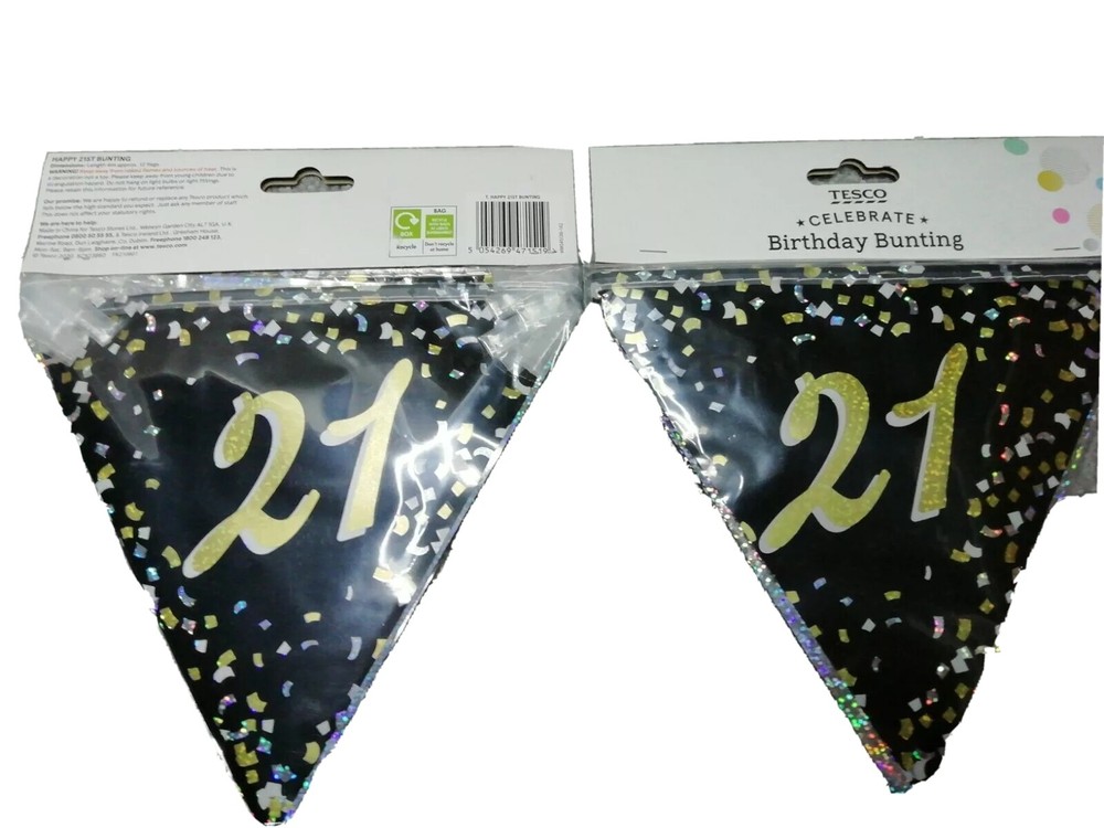 21st Birthday Bunting each 4m