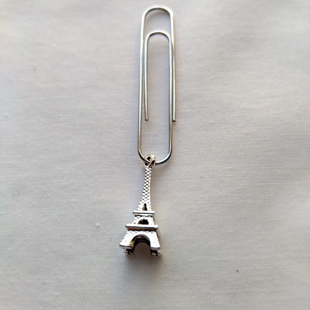 Eiffel Tower Charm Large Paper Clip for Folder Planner Book Office Accessory 3D