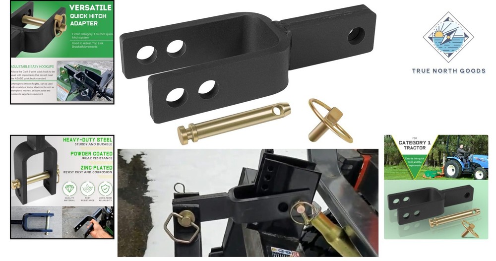 Alloy Steel Quick Hitch Adapter - Adjustable for Enhanced Tractor Compatibility