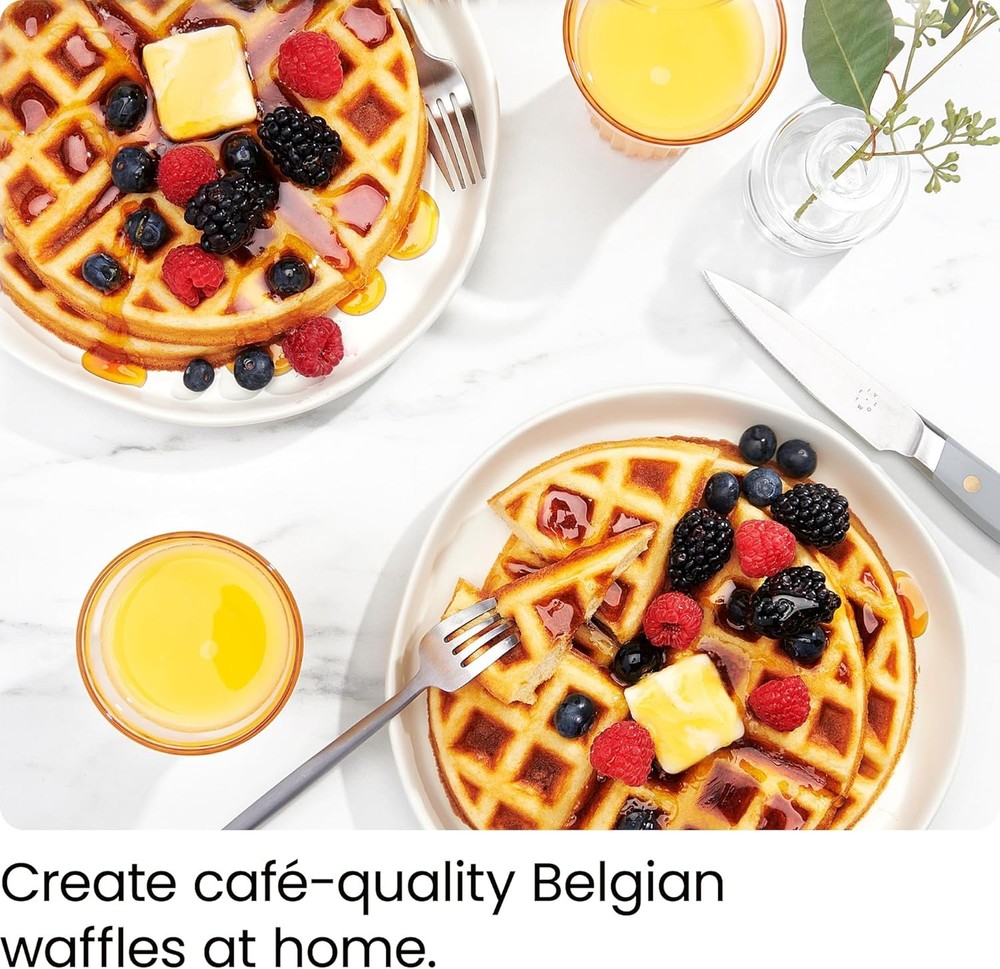 Space Saving Waffle Maker, Locking Lid, Stainless Steel