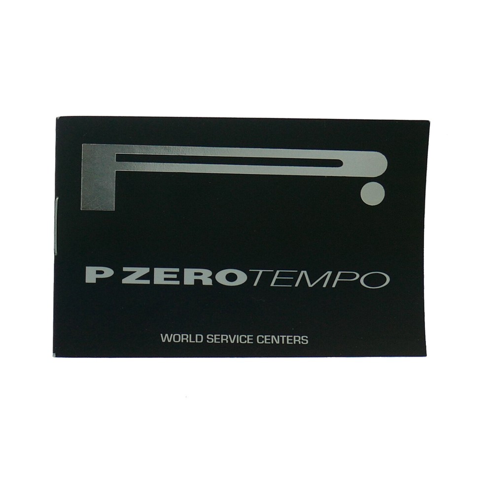 P ZERO TEMPO WORLD SERVICE CENTERS BOOKLET
