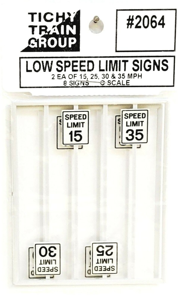O Scale Tichy Train Group 2064 Low Speed Limit Signs pkg (8)