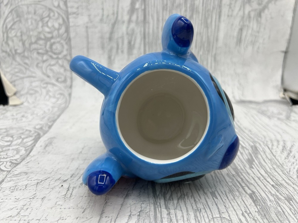 Disney Lilo & Stitch Shaped Blue Ceramic Tea Coffee Mug 3D Face