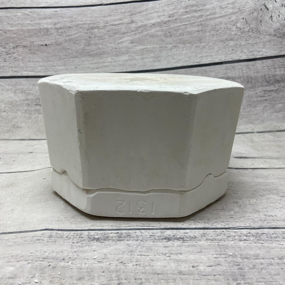 Vintage 1997 Boothe Ceramic Casting Mold LG Scallop Dip Insert Pour Solid #1312