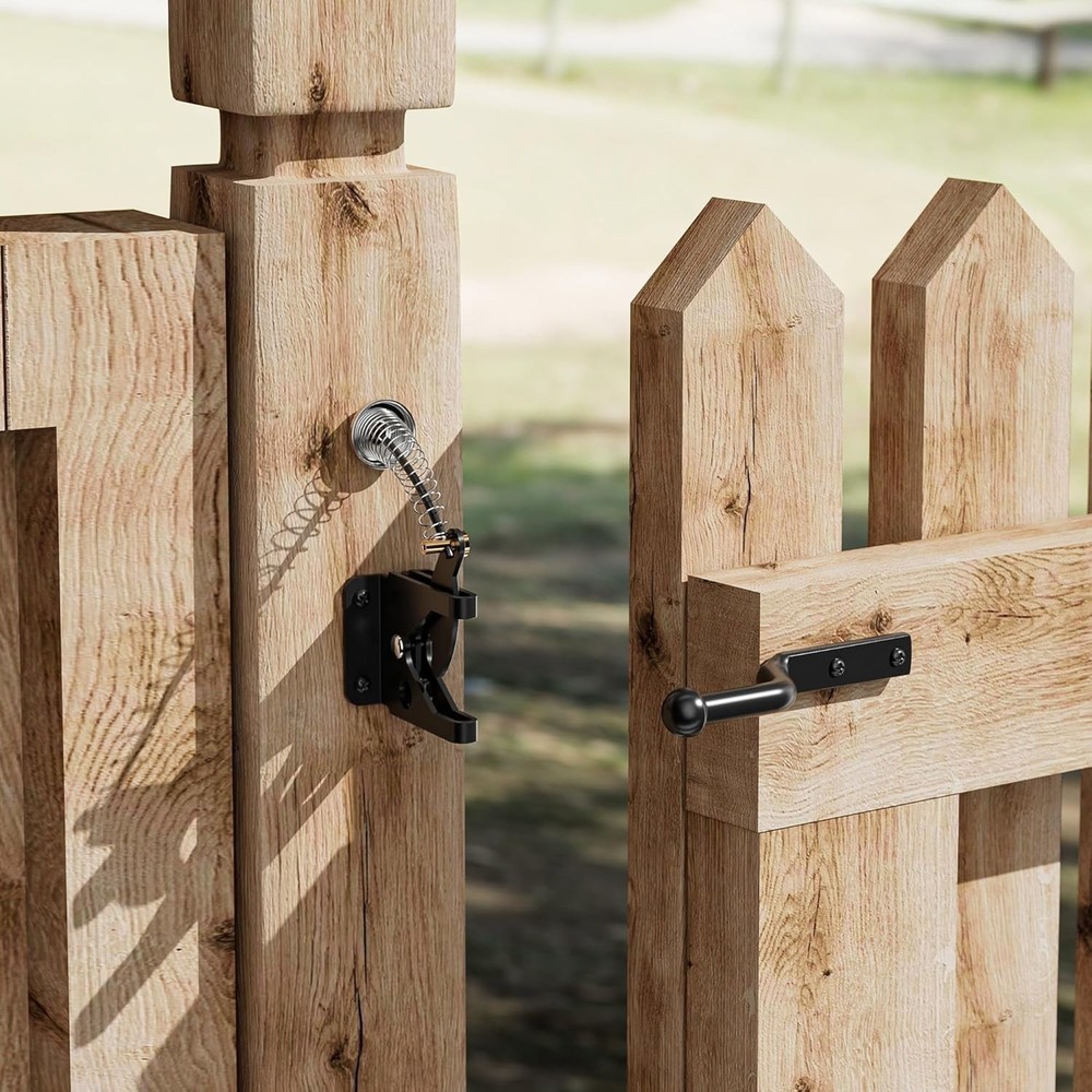 Versatile Self-Locking Fence Gate Latch - Easy Installation & Durable Design