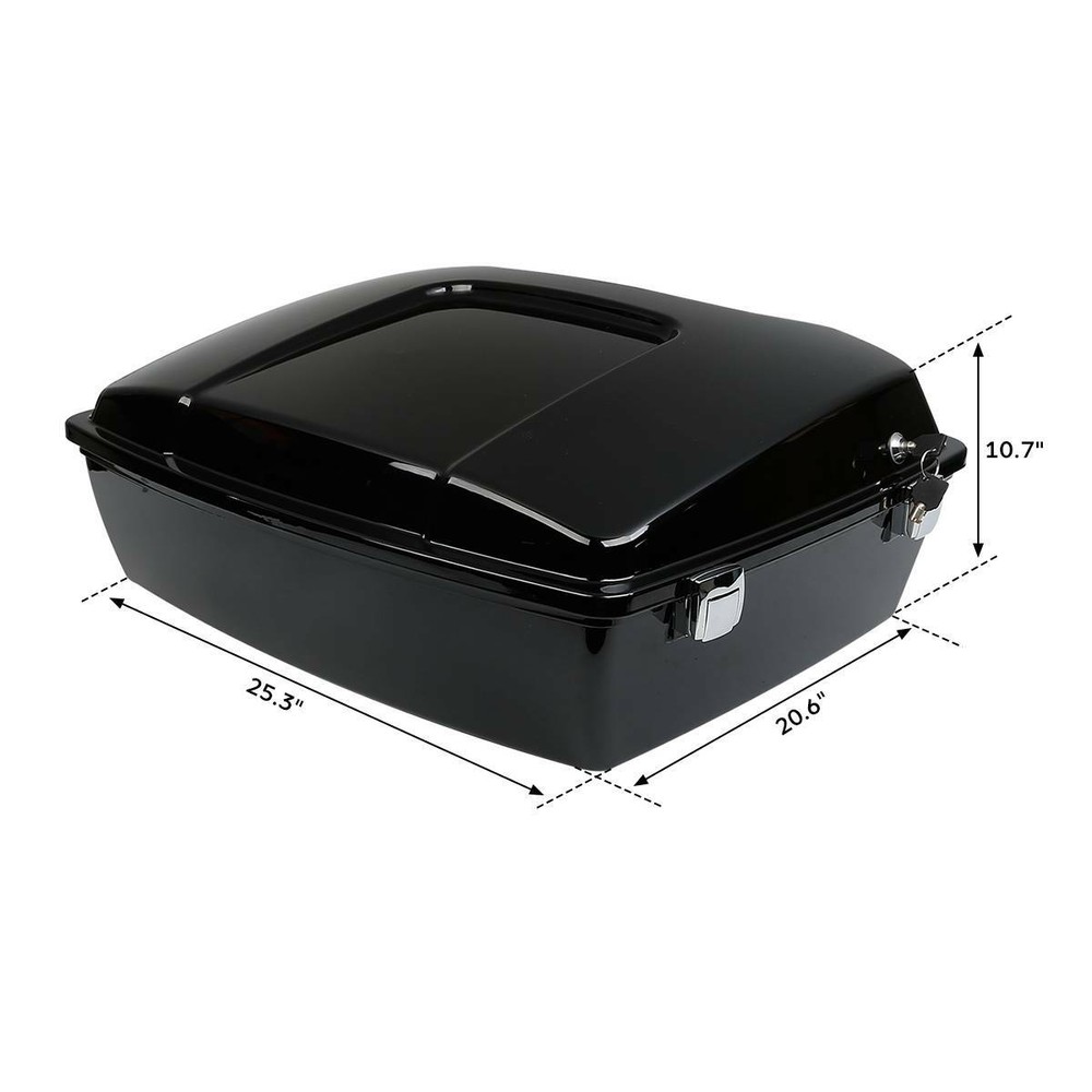 Chopped Trunk Backrest Pad Mount Rack Docking Kit For Harley Road Glide 09-13 US