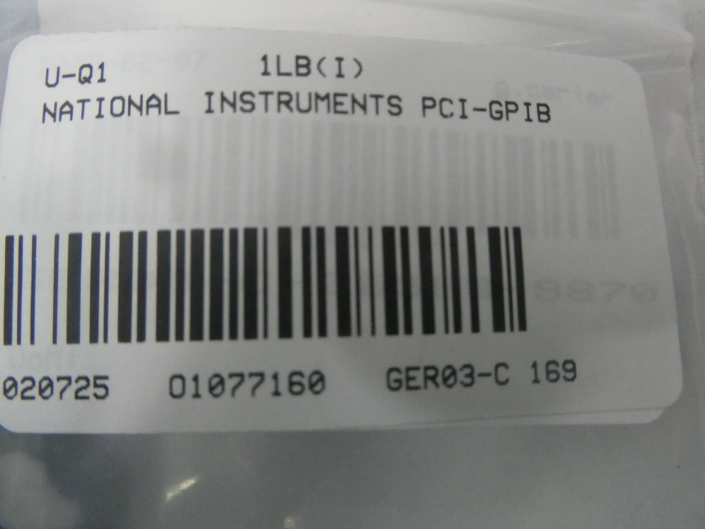 National Instruments PCI-GPIB Interface Adapter Card
