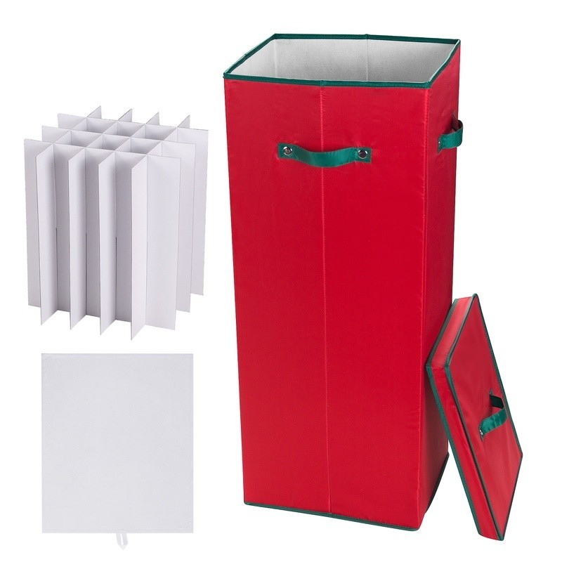 Wrapping Paper Storage Box Organizer Holds 20 Rolls Vertical Gift Wrap Container