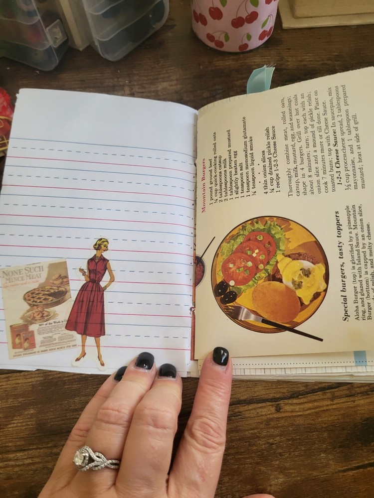 Retro 1950s Boxed Kitchen Journal With Authentic Ads