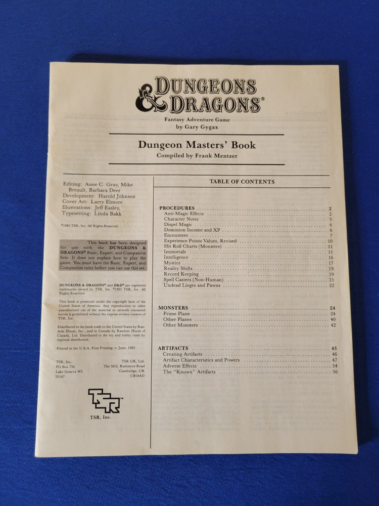Dungeon Masters' Book - Dungeons and Dragons