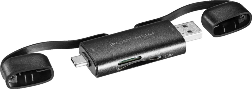 Platinum USB-C/USB 3.2 Memory Card Reader Laptop Mac PC desktop iPhone 15 ios