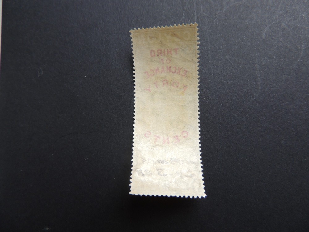 1908 Ceylon Third of Exchange 40c Foreign Bill Stamp
