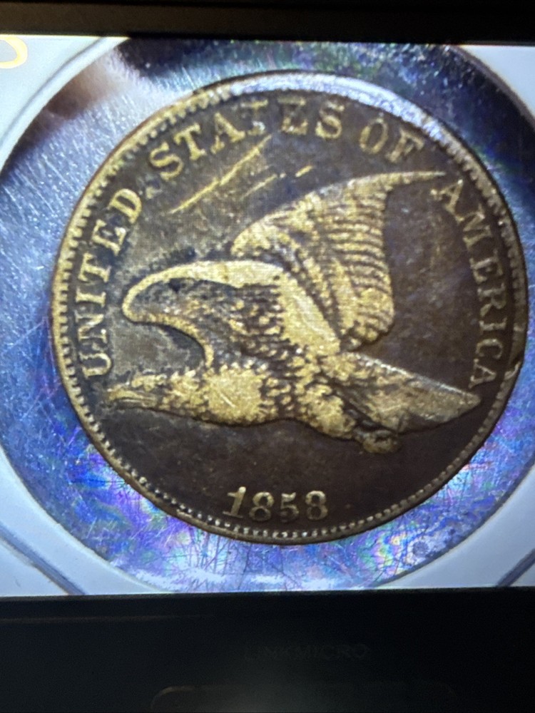 1858 Flying Eagle One Cent Large Letters Nice Coin
