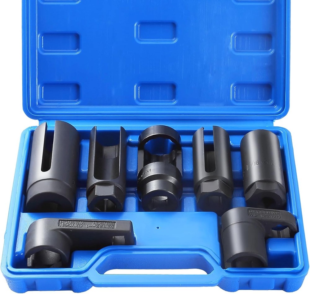 7PCS Oxygen Sensor Socket, Universal O2 Sensor Removal & Installation Tool Kit w