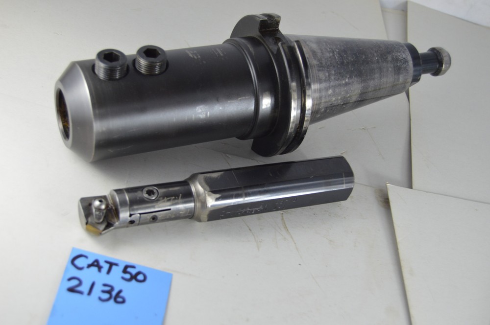 Parlec 1" x 6" CAT50 Tool Holder w/ VALENITE VARI-SET BORING BAR BB-1D + insert