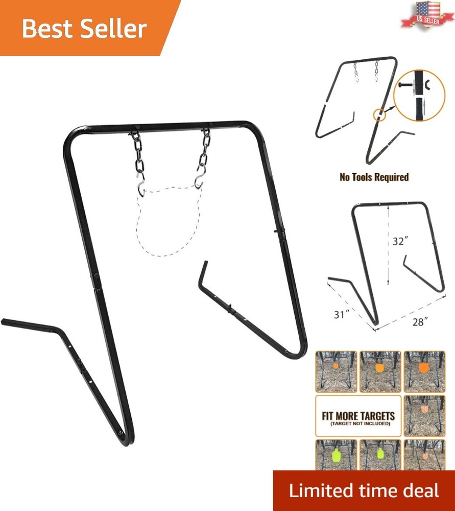 Sturdy Shooting Target Stand with Chain Mounting Kit - Lightweight & Portable