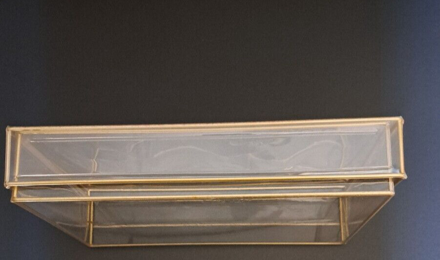 GUESS Gold Perfume Clear Vanity Storage Box EMPTY Box Only EUC
